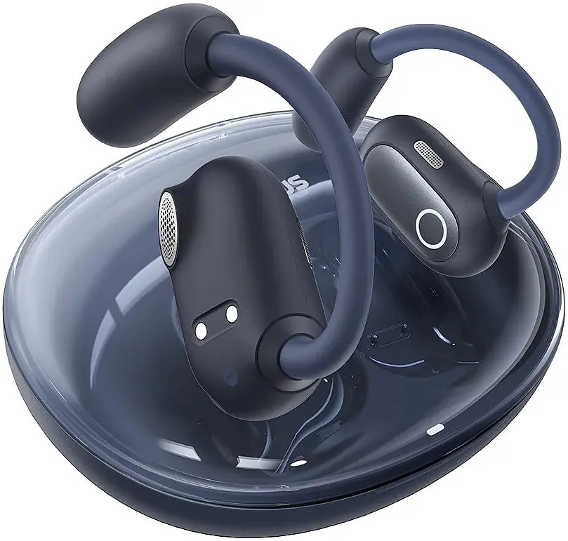 Бездротові навушники Baseus Eli Sport 1 Open-Ear TWS Earbuds, IPX4, BT5.3, 65mAh, 600mAh, 7.5h, Cosmic Black A00064400121-00 - фото 2