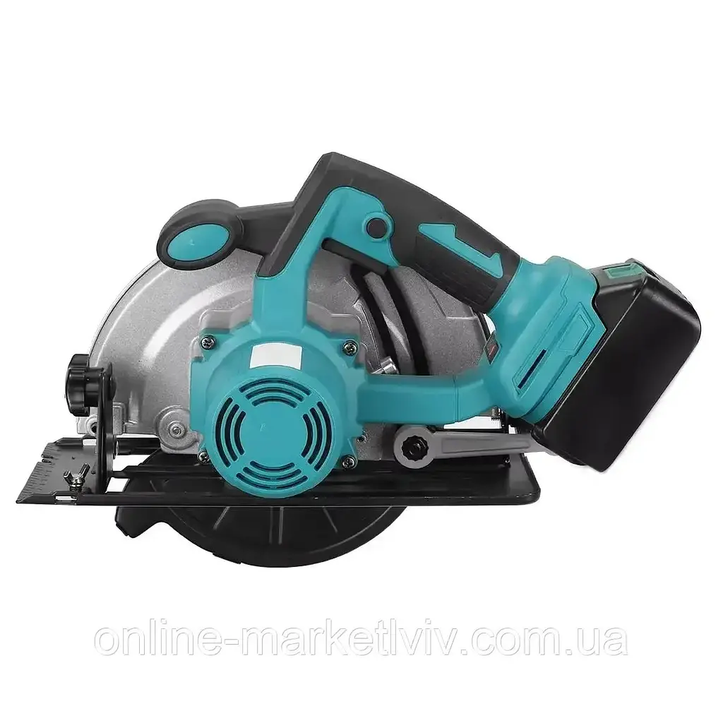 Акумуляторна циркулярна пила Circular Saw X-510 48V з 2 АКБ • Бездротова дискова пила для дерева, фанери, ДСП і домашніх робіт - фото 6