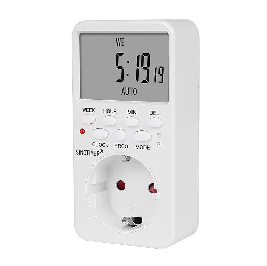 Энергосберегающая розетка таймер Sinotimer TM-519, 16A, 3000W, 230V с программой на включение и отключение - фото 3