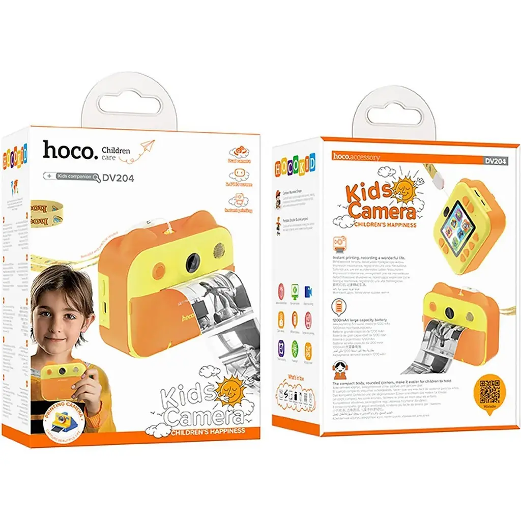 Фотокамера Hoco DV204 Dual Camera Printing Yellow дитяча [153302] - фото 4