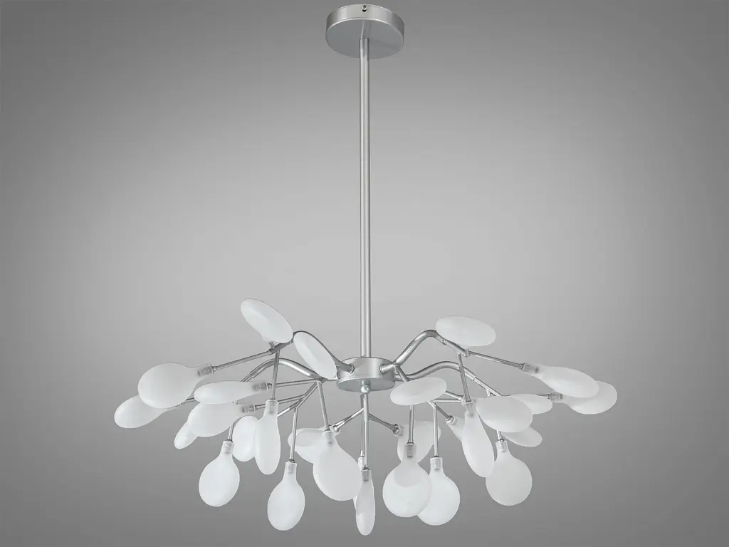 Привлекательная новинка, люстра в гостиную "Светлячок", 30 ламп, хром сатин - фото 3