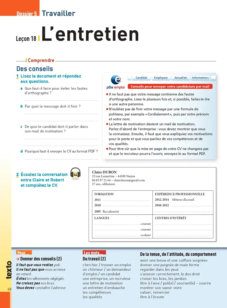 Texto. Niveau 2. Cahier d'activites + CD audio - фото 6