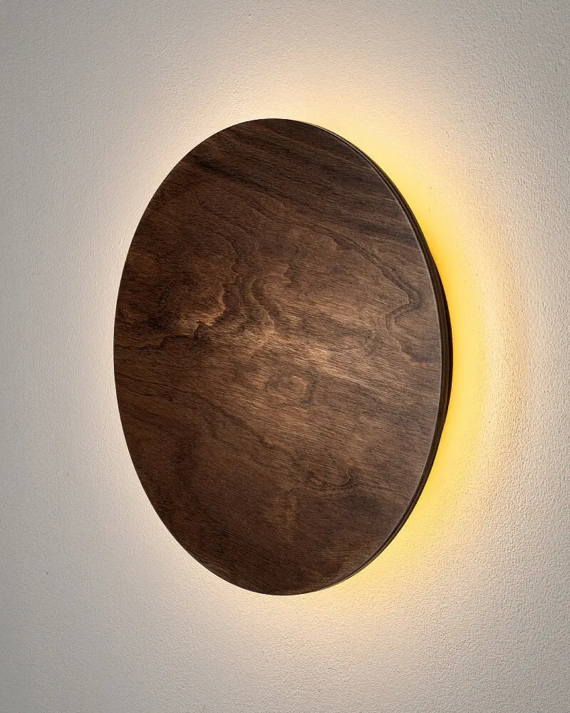 Бра, настенный светильник Nowodvorski 11290 Ring Timber M LED 1x10W 3000K 130Lm IP20 коричневый - фото 4