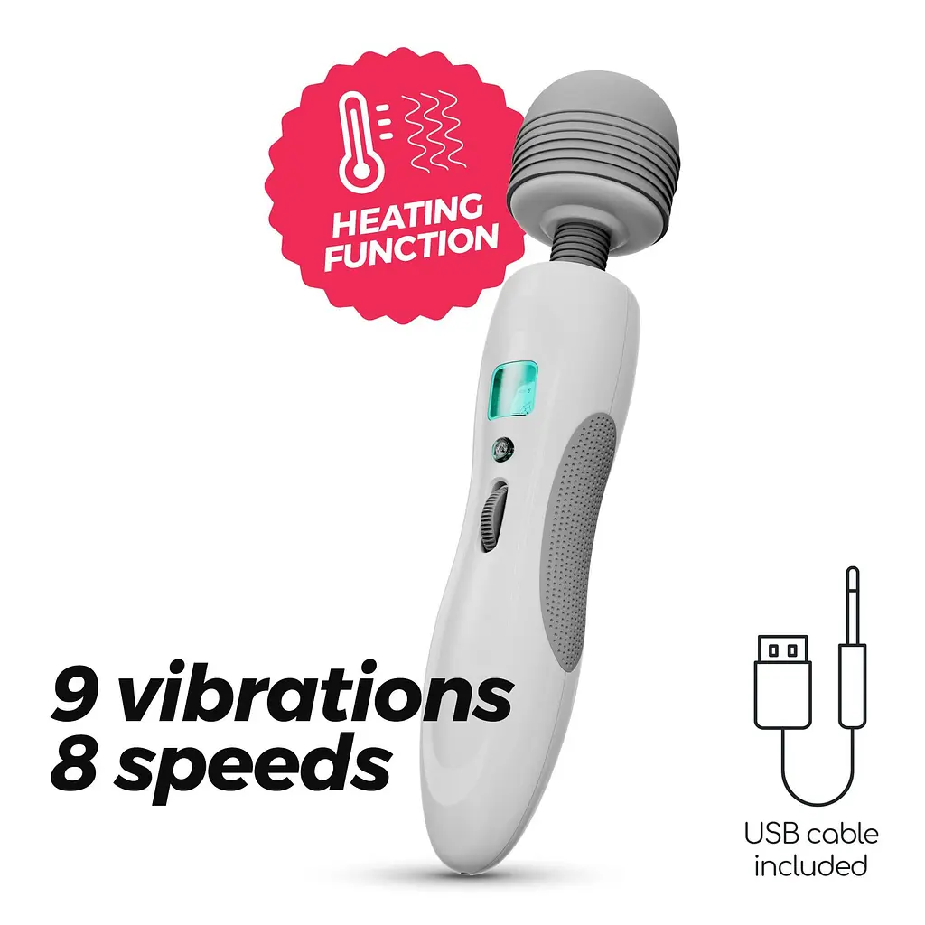 Вібромасажер Crushious Harlequin 27.3 см (білий) - фото 6