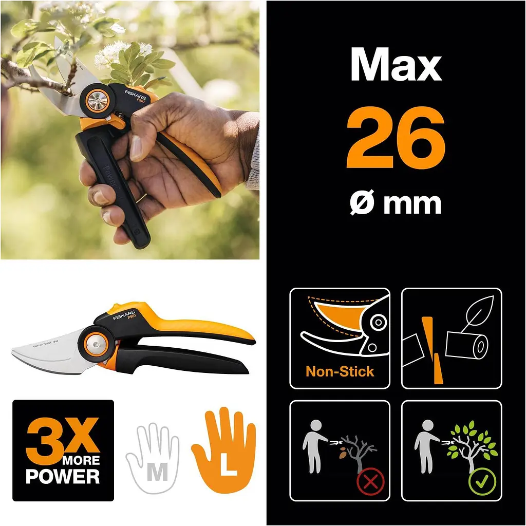 Площинний секатор Fiskars X-series P961 L (1057175) - фото 3