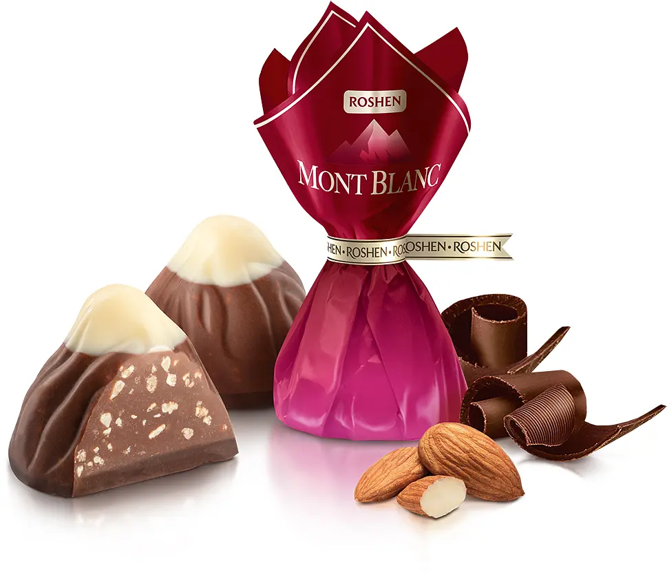 Цукерки Roshen Mont Blanc з подрібненим мигдалем 1 кг (891722) - фото 3