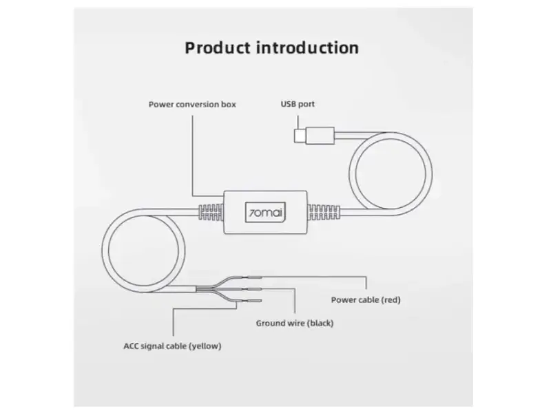 Кабель для відеореєстратора з підтримкою режиму паркування 70Mai Hardware Kit MiDrive UP03 - фото 4