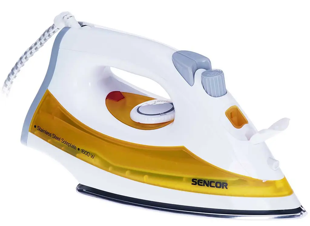 Праска Sencor 1600Вт, 200мл, паровий удар -70гр, постійна пара - 20гр, нерж. сталь, біло-жовтий teh0016308 - фото 2