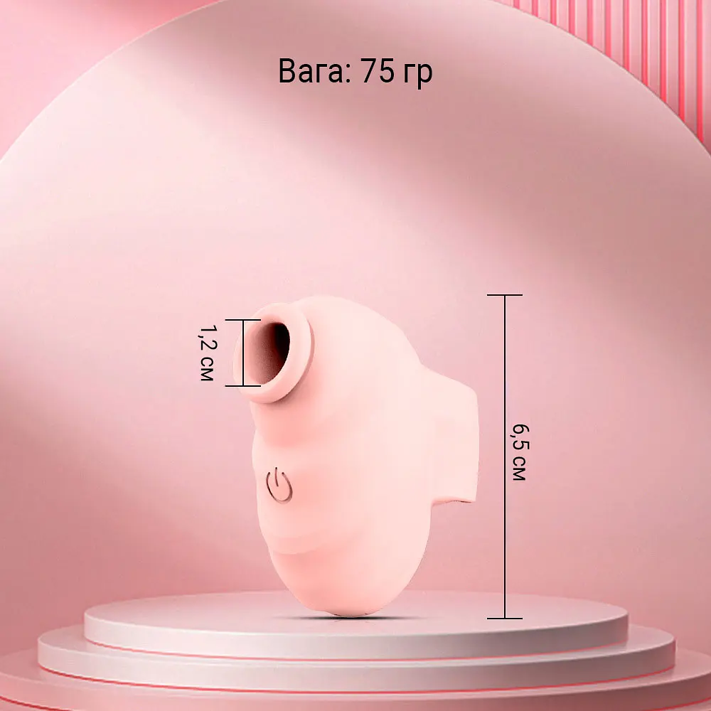 Вакуумный силиконовый стимулятор-вибратор на палец Little Bee 3-в-1 с 7 режимами Розовый - фото 2