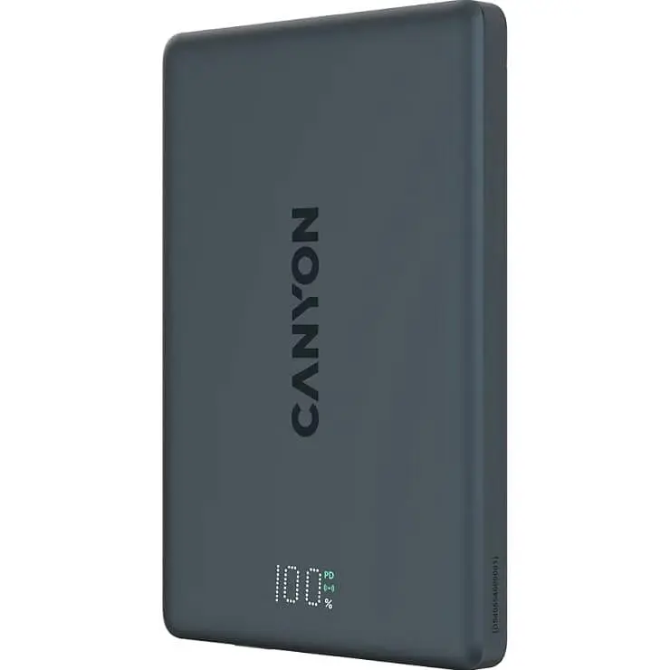 Павербанк Canyon Magnetic Black 5 000 mAh / 20 Вт (CNS-CPB500B) - фото 3