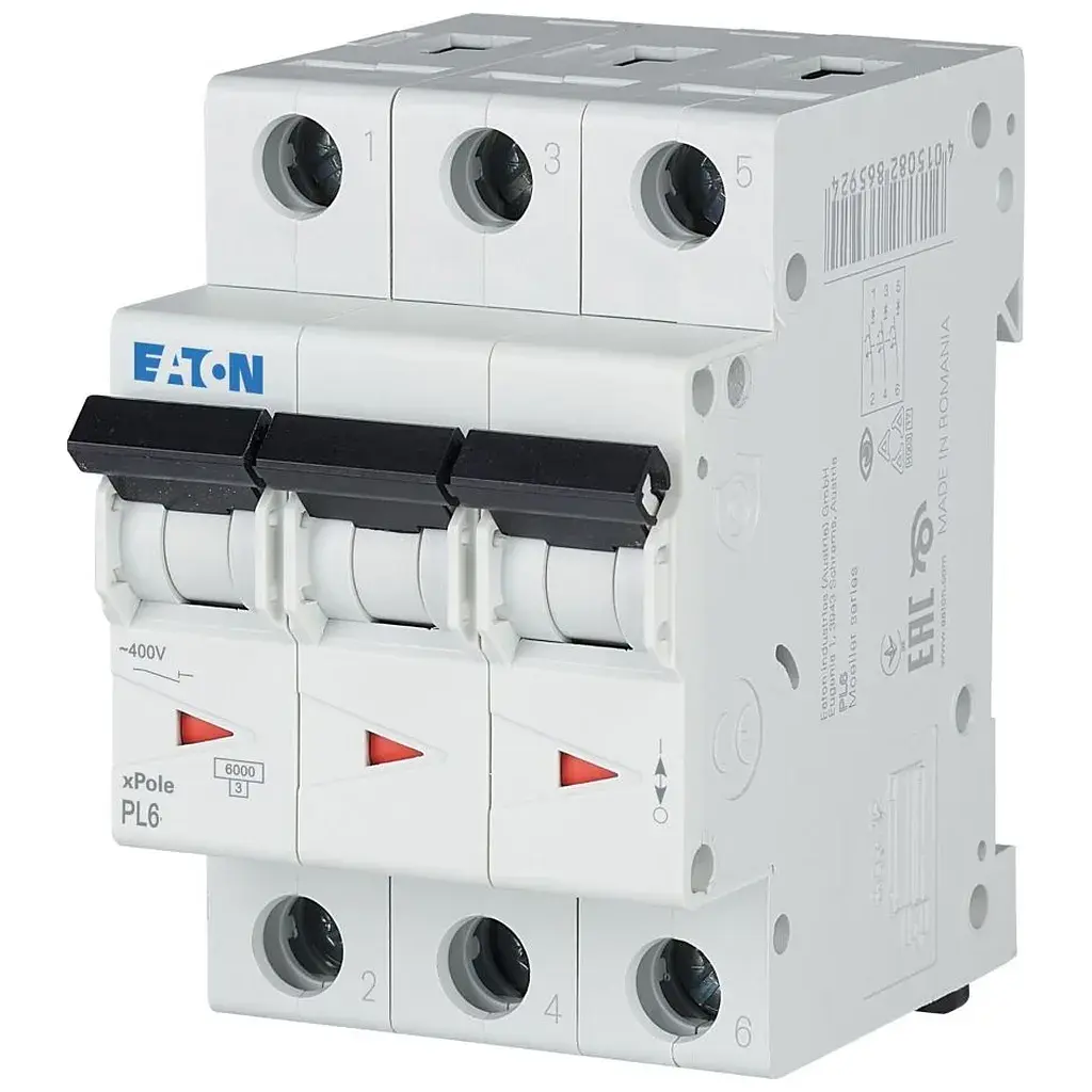 Автоматичний вимикач Eaton 3-п. М3 С 63А PL6 6кА - фото 3