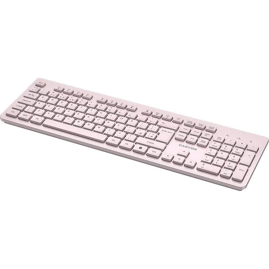 Клавіатура Canyon HKB-W01 UK/US AAA Wireless Beige (CNS-HKBW01BG) - фото 3