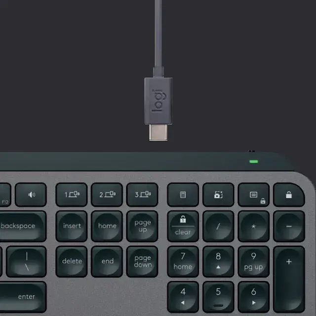 Клавіатура Logitech MX Keys S Plus Palmrest Wireless UA Graphite [920-011589] [94355] - фото 7