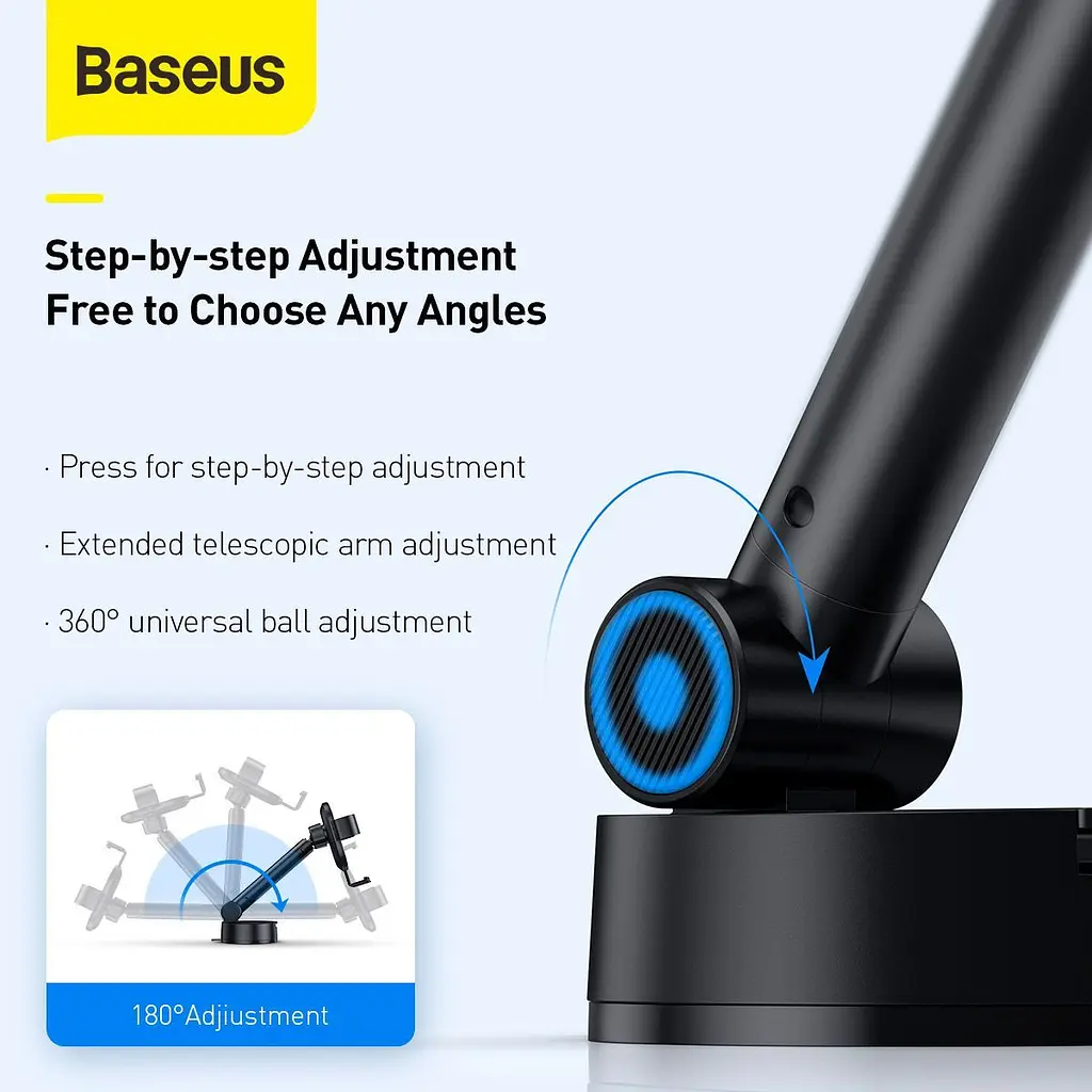Автотримач Baseus Simplism Gravity Car Mount Holder (SUYL-JY01) [85332] - фото 5