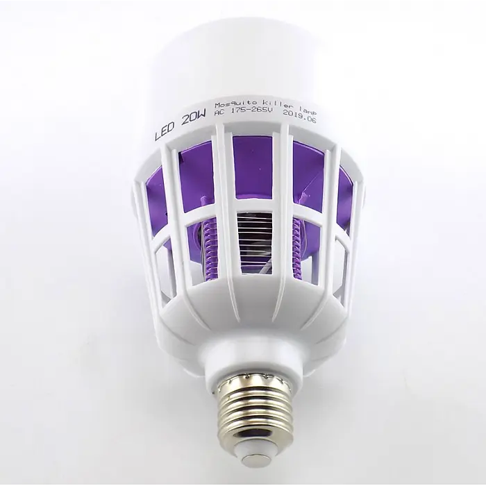 Світлодіодна лампа від комарів лампочка пастка комарів з електрошоком 220V світлодіодна - фото 3