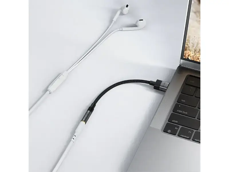 Адаптер Acefast J13 audio 3.5 - USB 15 см Black (6974316285298) - фото 4