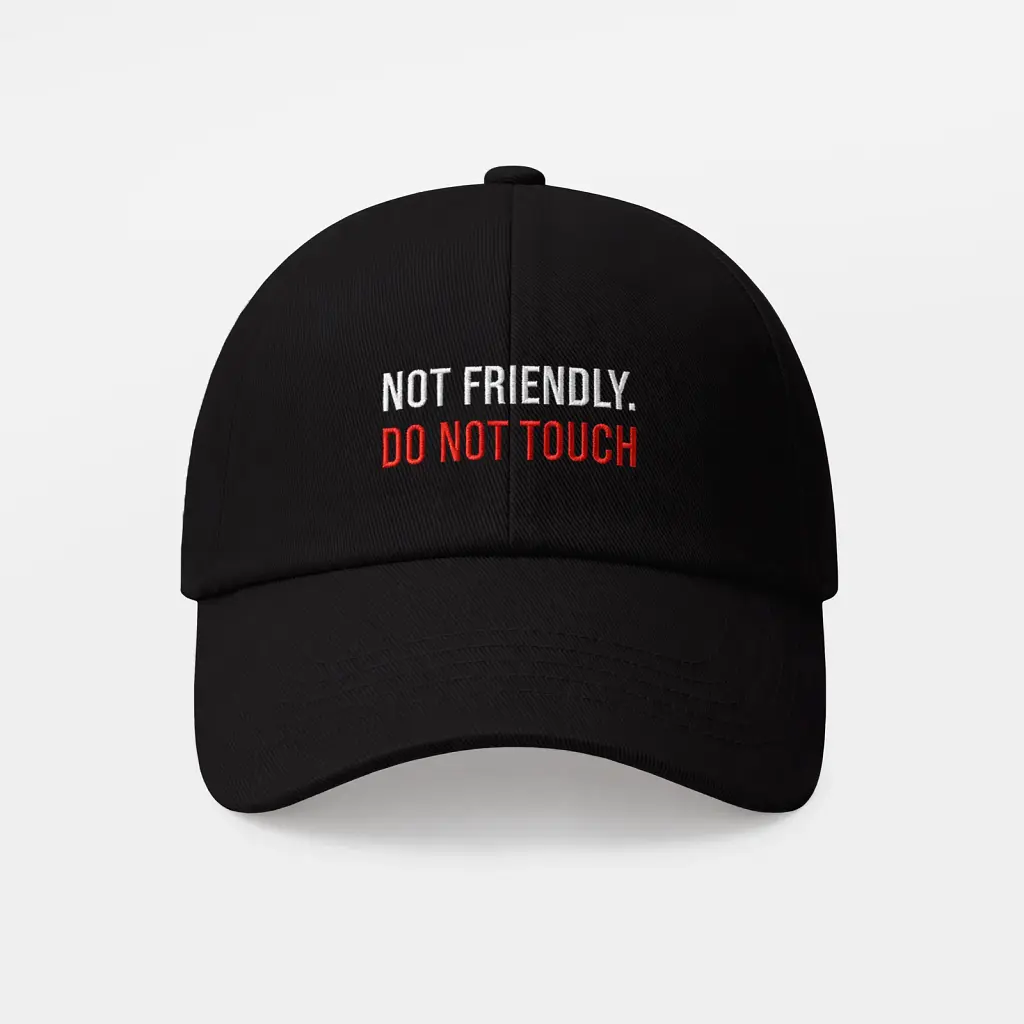 Кепка «Not friendly. Do not touch» чорна - фото 6