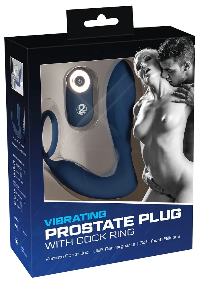 Стимулятор простати You2Toys Prostate Plug, 14.5 см (синій) - фото 10