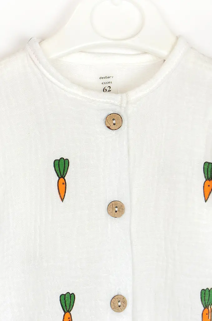Мусліновий пісочник для малюків на ґудзиках Carrots - фото 2