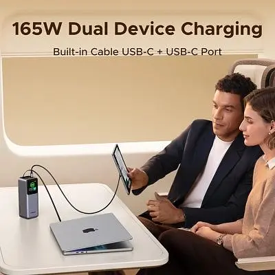Батарея универсальная Ugreen 20000mAh 165W with Retractable Cable (PB726 55987B) (PB726 55987B) - фото 10