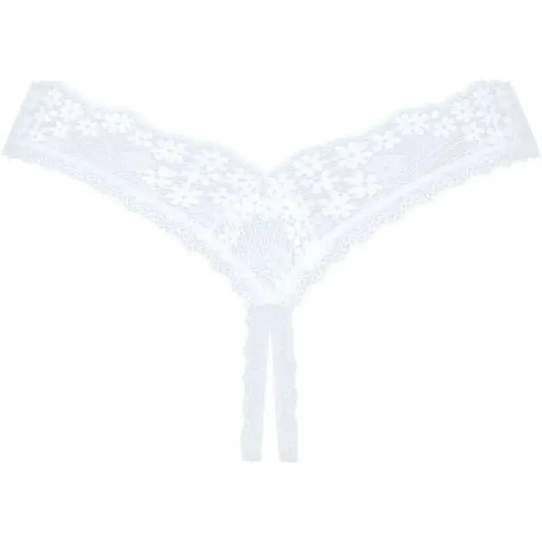 Мереживні танга Obsessive Heavenlly crotchless Thong M/L, з доступом - фото 6