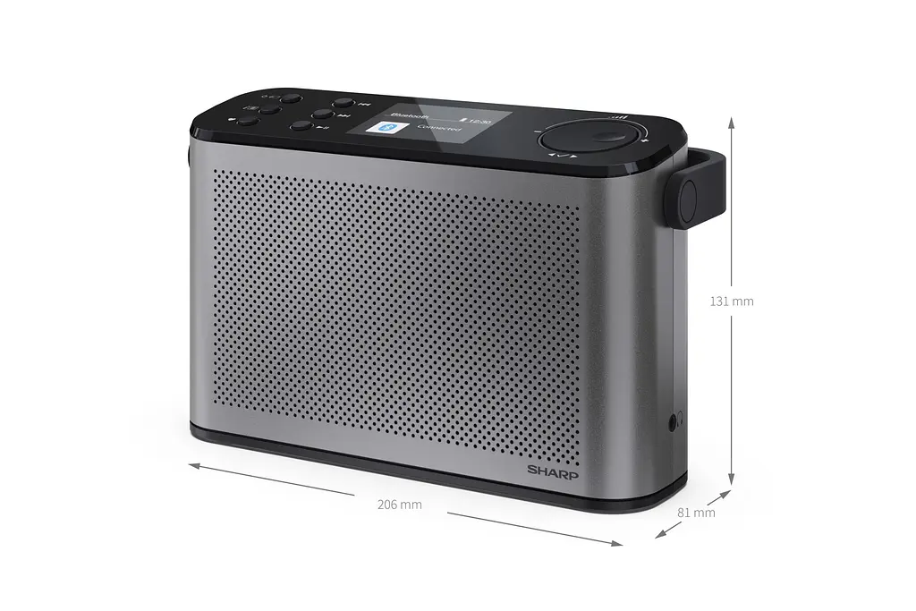 Радіоприймач портативний Sharp DR-P540GY Gray DAB+, FM, Bluetooth - фото 5