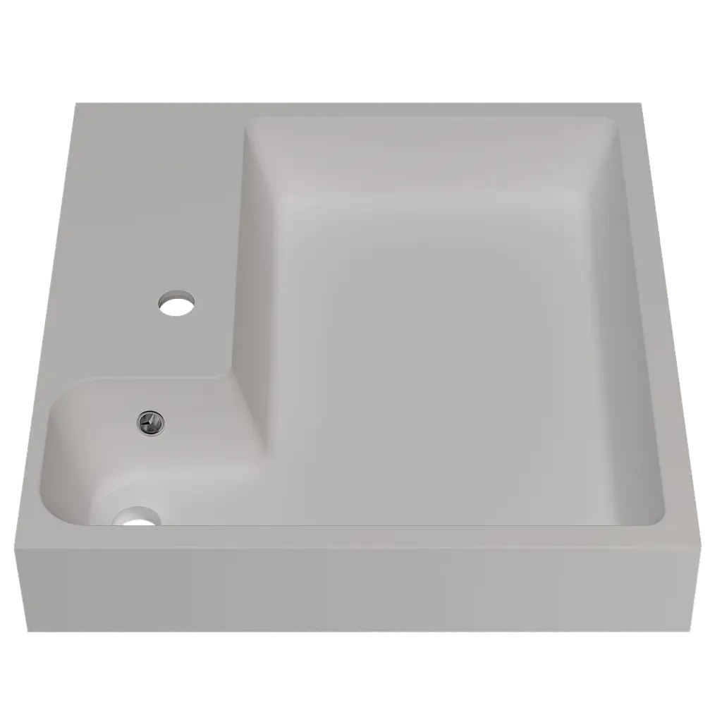 Раковина матова над пральною машиною Amidicon Breeze 60 600x600 з литого каменю BREEZE_60_MAT, Білий матовий - фото 4