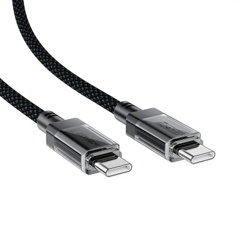 Дата кабель USB-C to USB-C 1.2m 60W stainless steel C12-03 Black Acefast (6974316283317) - фото 3