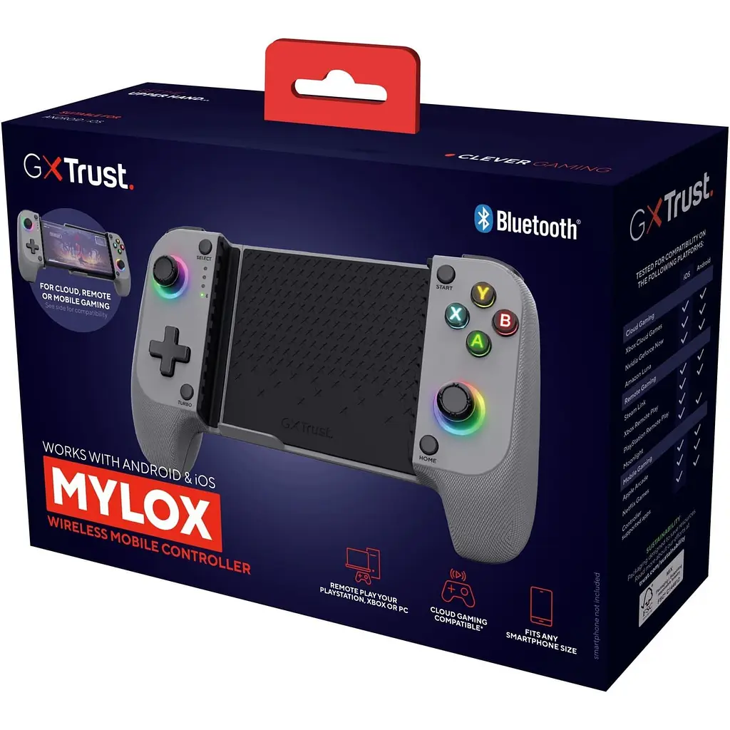 Геймпад Trust GXT 735G Mylox Wireless mobile Gaming Controller BT Grey (25649_TRUST) - фото 7