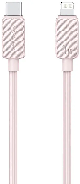 USB Кабель Usams US-SJ692 Type-C-Lightning 30W 3A 1.0m Рожевий