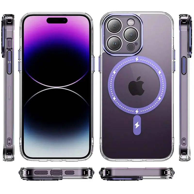 Чохол TPU+PC Colorful with MagSafe для Apple iPhone 13 Pro Max (6.7) Purple - фото 3