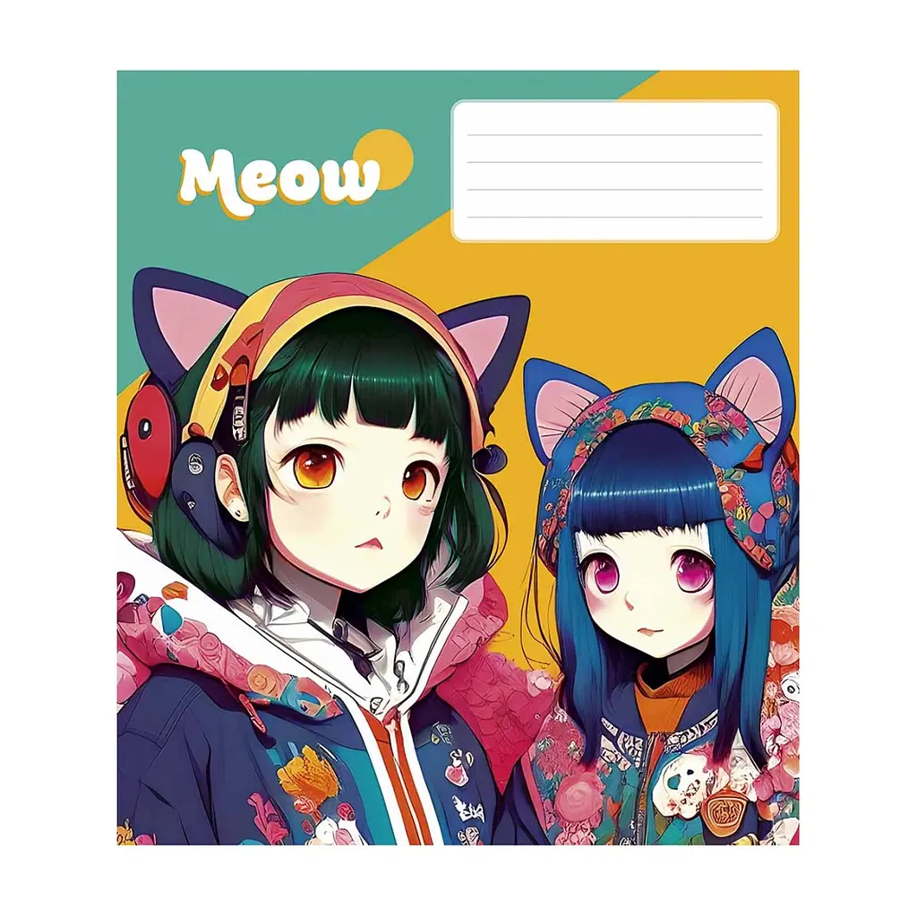 Зошит Школярик Kawaii 48 аркушів клітинка (048-3302K), в асортименті - фото 2