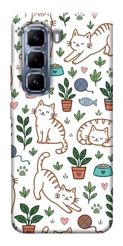 TPU чохол Demsky Cats pattern для Infinix Hot 50 Pro