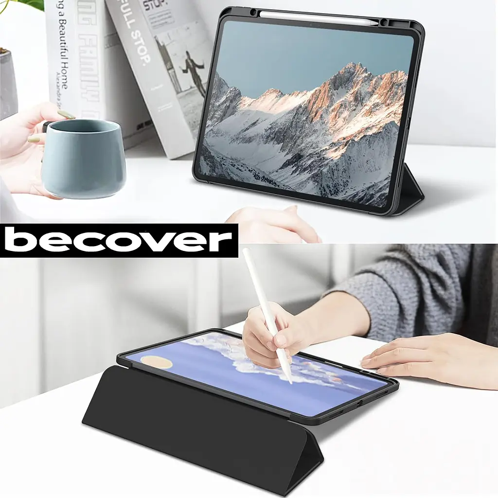 Чохол-книжка BeCover Soft Edge TPU з кріпленням Apple Pencil для Apple iPad Pro 13" M4 2024 Black (711717) - фото 3