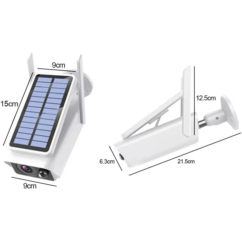 IP камера відеоспостереження RIAS X1 (iCSee APP) Wi-Fi 2MP вулична із сонячною панеллю White (3_02397) - фото 6