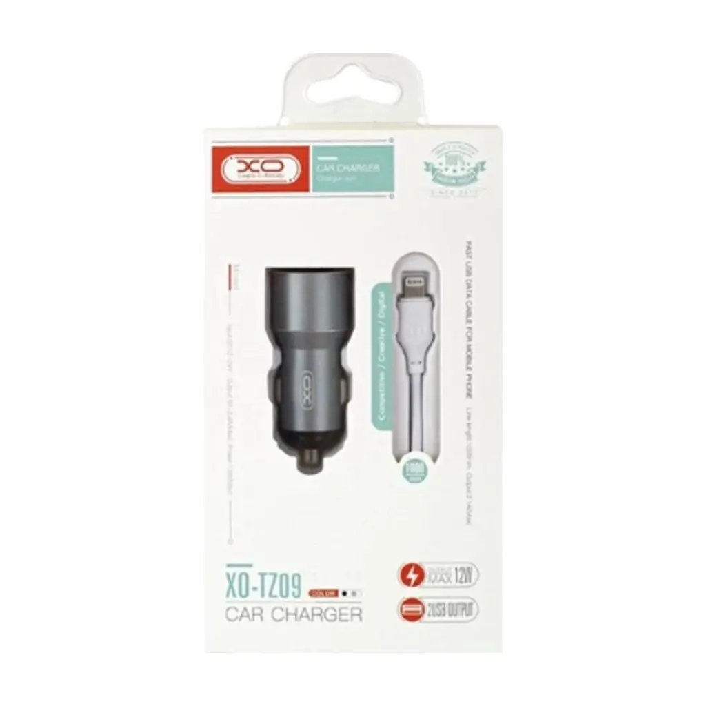 Зарядний пристрій XO 1xUSB + cable USB to Lightning TZ09 gray (6920680873517) - фото 4