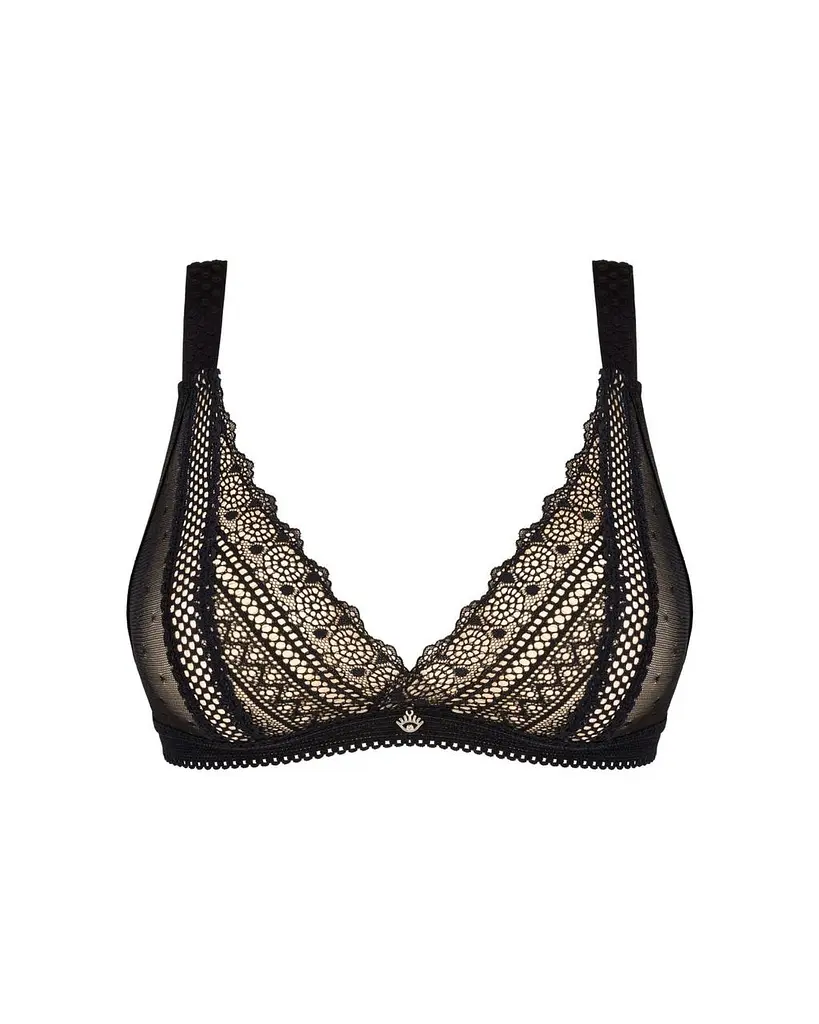 Кружевной бюстгальтер с треугольной чашкой Obsessive Estiqua bra XS/S - фото 3