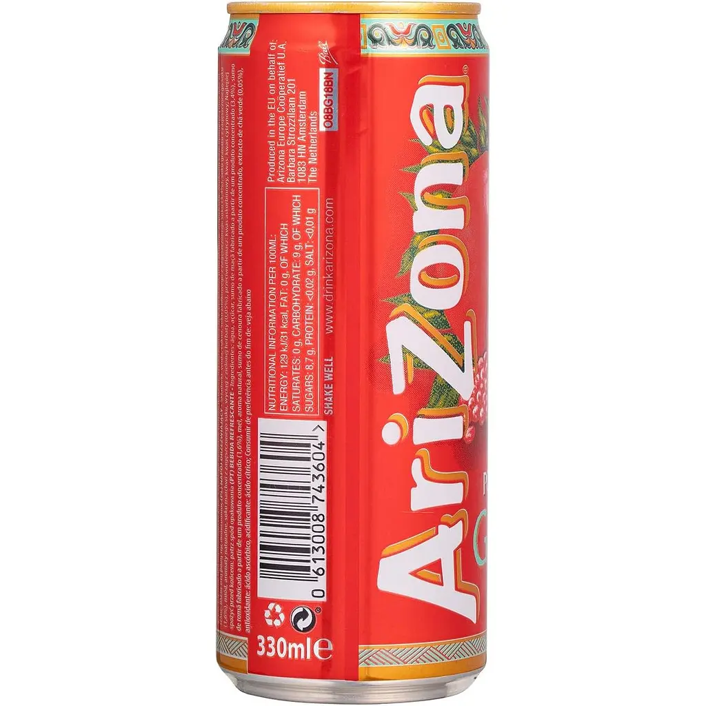 Холодный чай Arizona Pomegranate Green Tea 0.33 л (896720) - фото 2