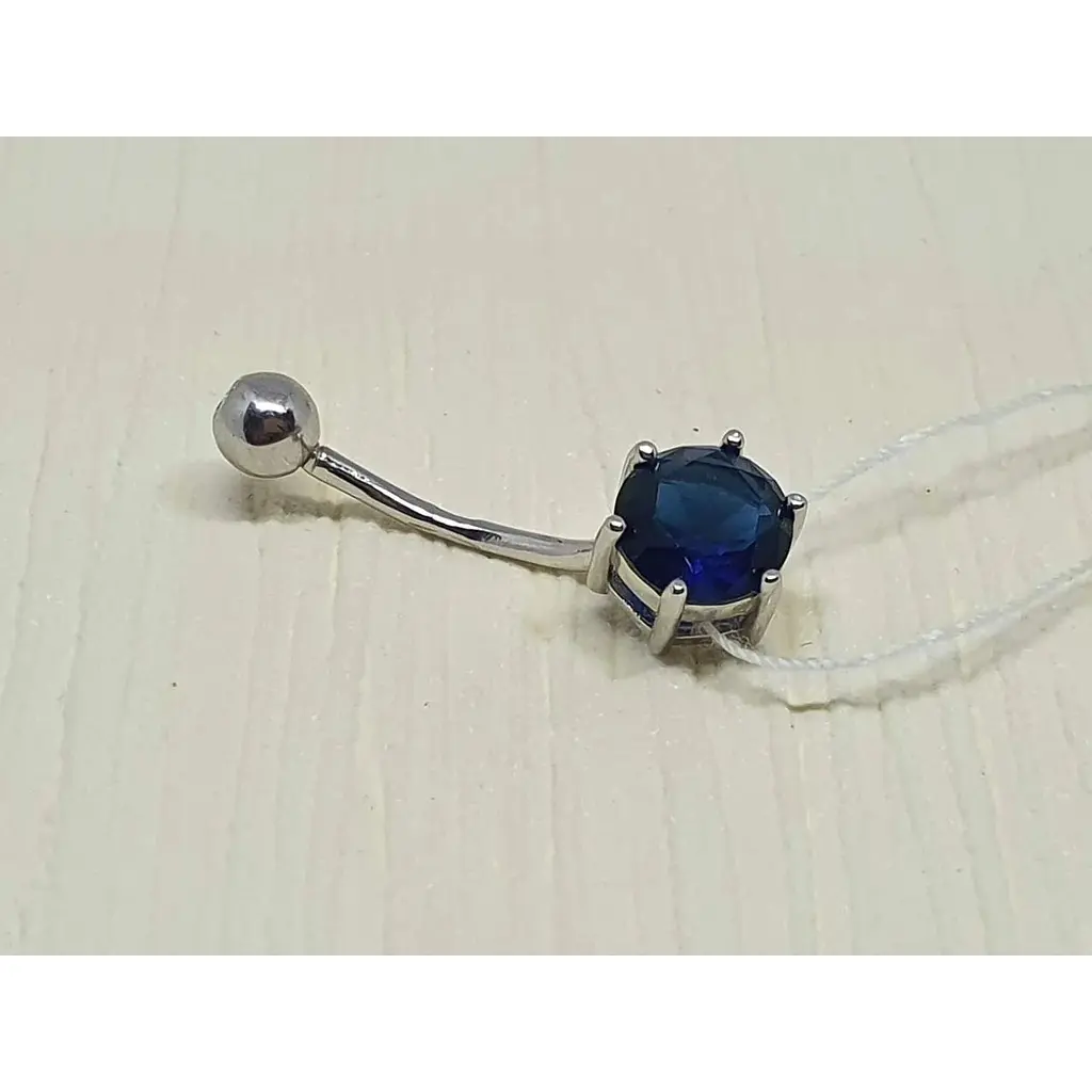 Серебряная серьга для пирсинга пупка Silvex 925. ПР2ФС/027 - фото 2