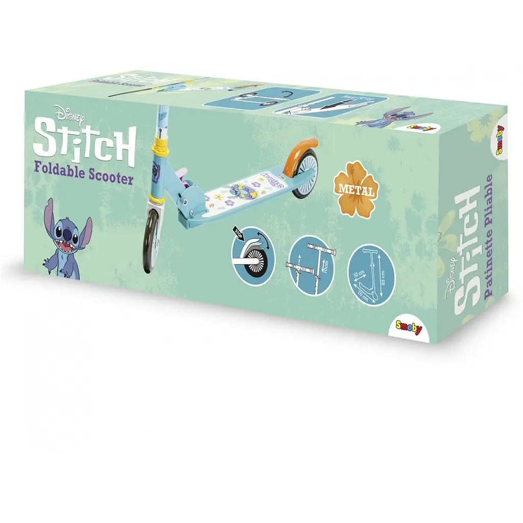 Самокат дитячий Smoby Toys Дісней Стіч 70х32х83 см (7600750379) - фото 2