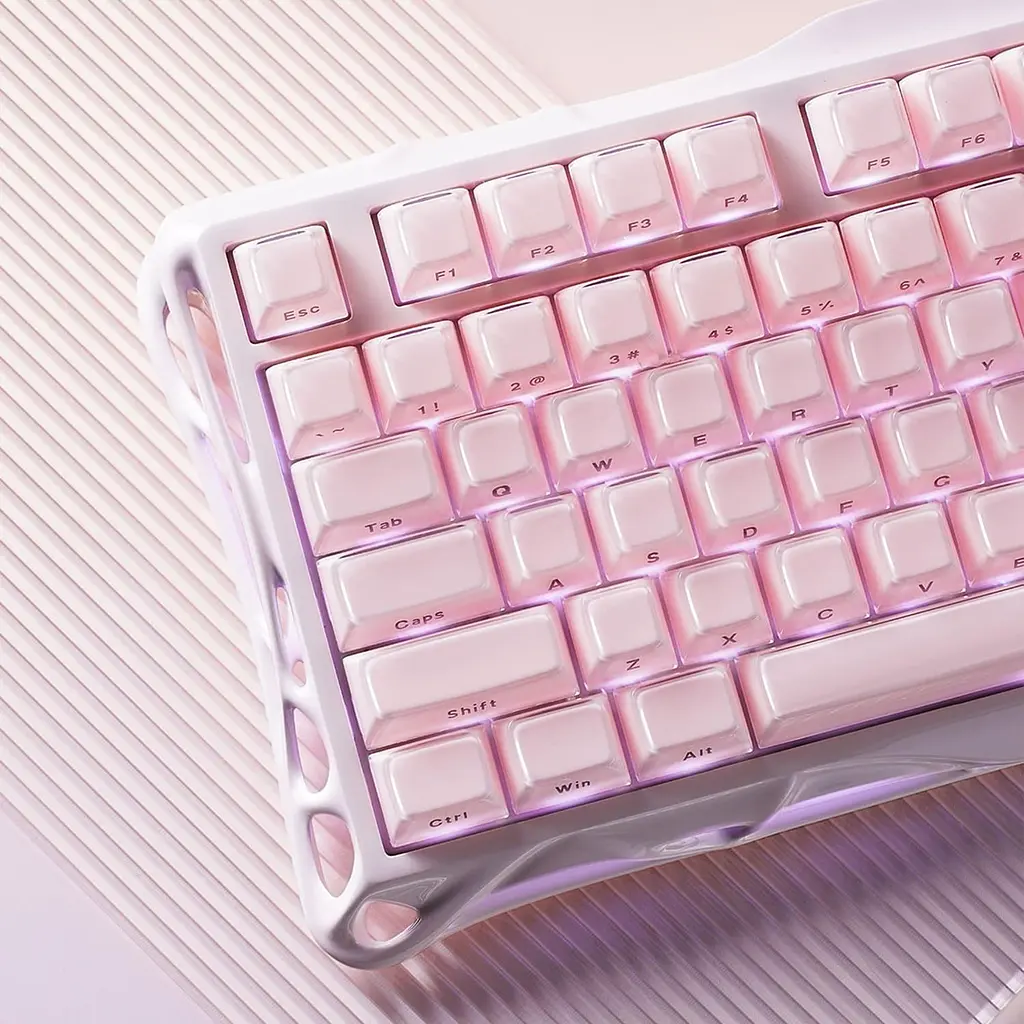 Клавіатура GravaStar Mercury K1 x Kailh Cherry Pink EN BT/WL/USB Sakura Pink (GSK1_P_PNK) - фото 4