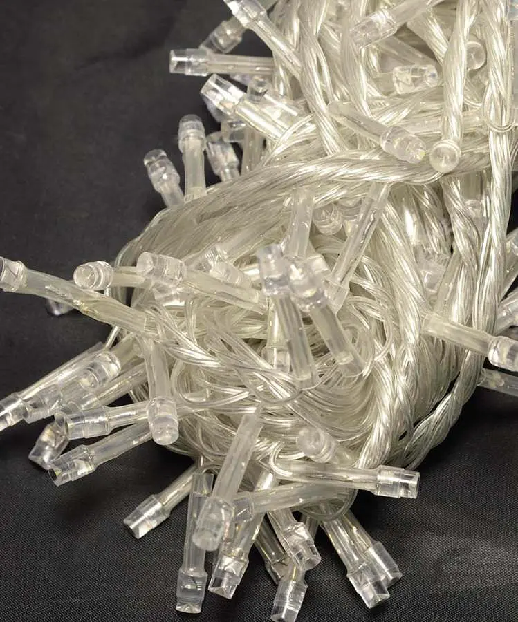 Світлодіодна гірлянда No Brand 260 LED класична 5 мм 15 м з прозорим дротом та білим світлом (1130-03) - фото 2