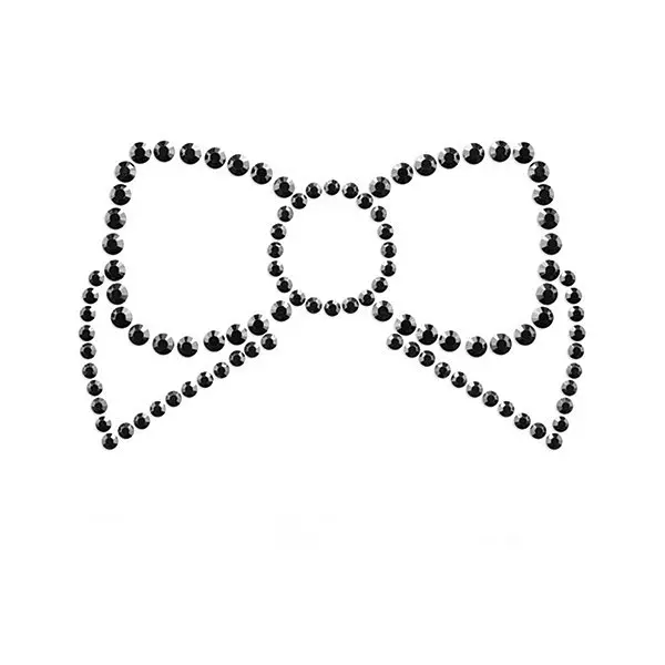 Прикраси для грудей зі стразами MIMI Bow колір: чорний Bijoux Indiscrets (Іспанія) - фото 2