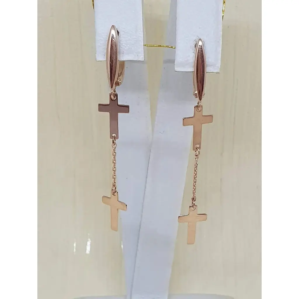 Золотые серьги-подвески Платон. 1С275/00Б - фото 2