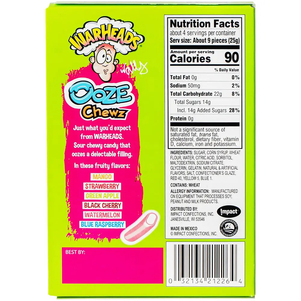 Конфеты жевательные Warheads Ooze Chewz фруктовые 99 г - фото 3