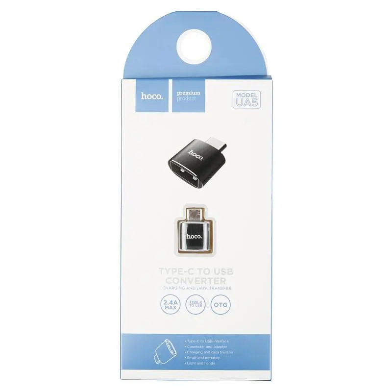 Adapter Hoco UA5 Type-C -> USB Black - фото 4