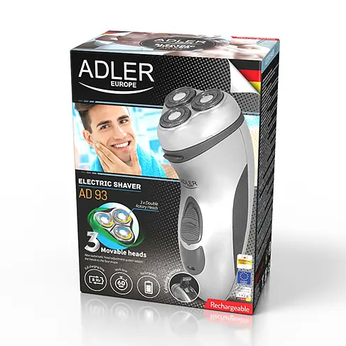 Бритва мужская три подвижные головки Adler AD 93 - фото 6