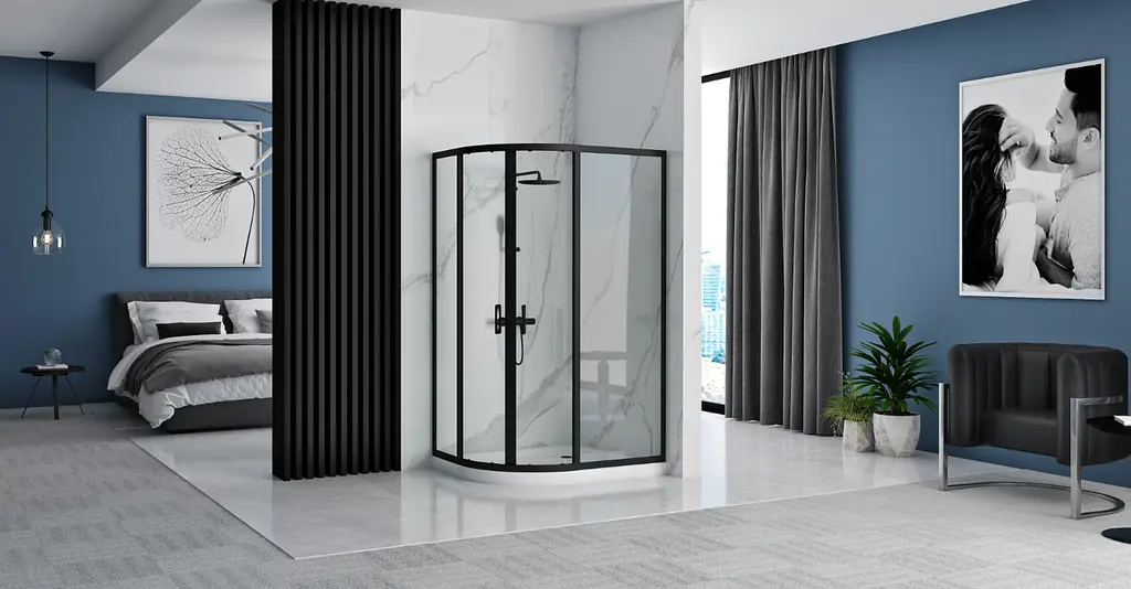 Душова кабіна Rea Look black 80x100 REA-K7900, Чорний матовий, Універсальна - фото 2