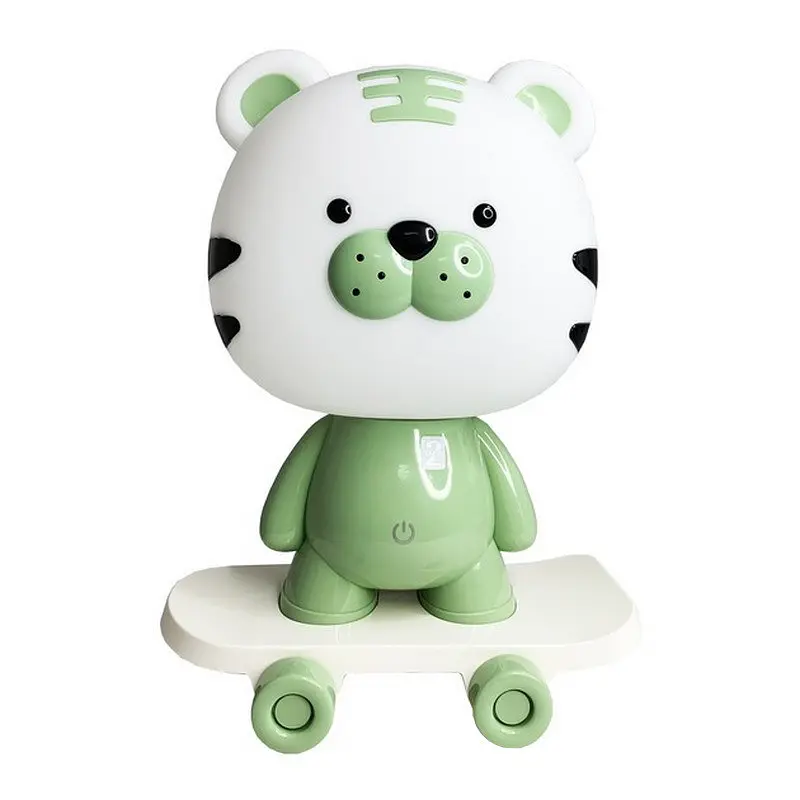 Нічник дитячий «Тигр на скейті» MGZ-1408(Green) мережевий живлення від USB