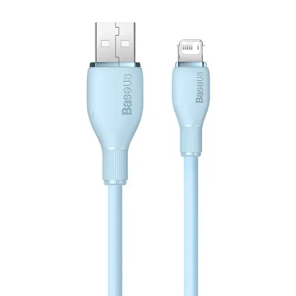 Кабель Baseus Pudding Series Fast Charging Cable USB to Lightning 2.4A 1.2m P10355700311-00 Blue - фото 2